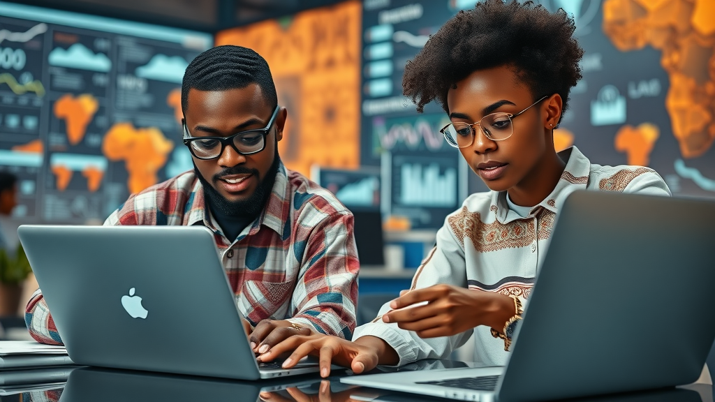 aspiring African data scientists developing national AI strategy in collaborative workspace