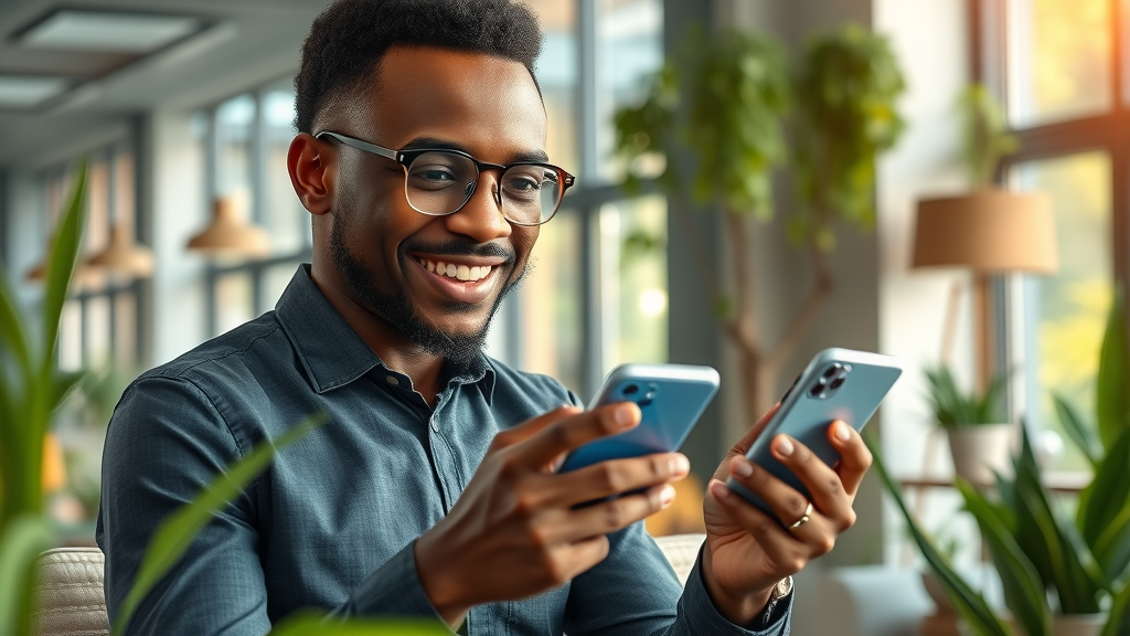 African fintech entrepreneur using AI-powered apps