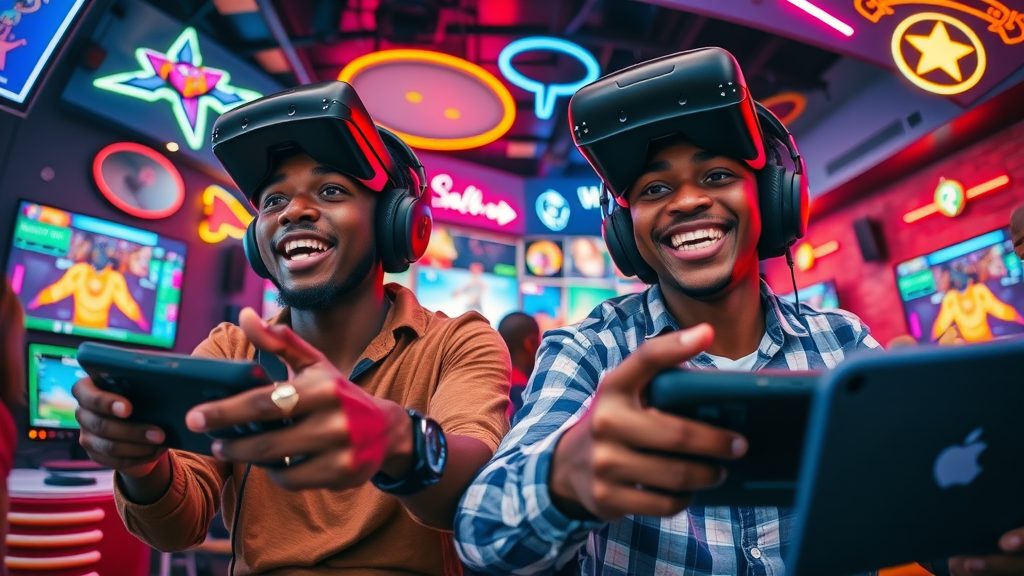 AI applications in Africa: gamers engaged with AI-powered virtual reality game
