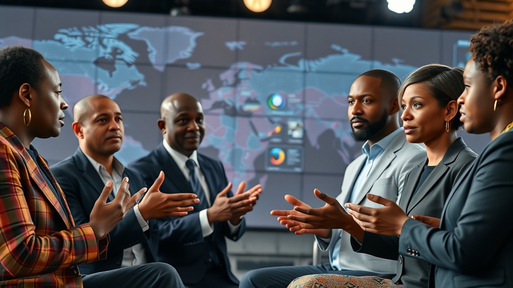 diverse panel of African AI experts discussing inclusive AI strategy and language diversity