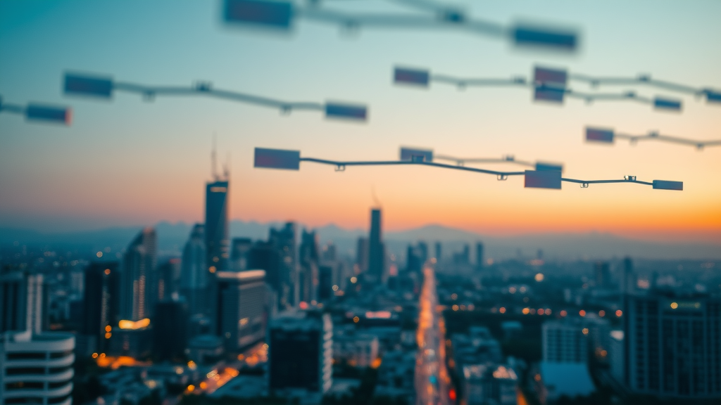 Modern African city skyline featuring advanced data centres powering AI compute resources Africa