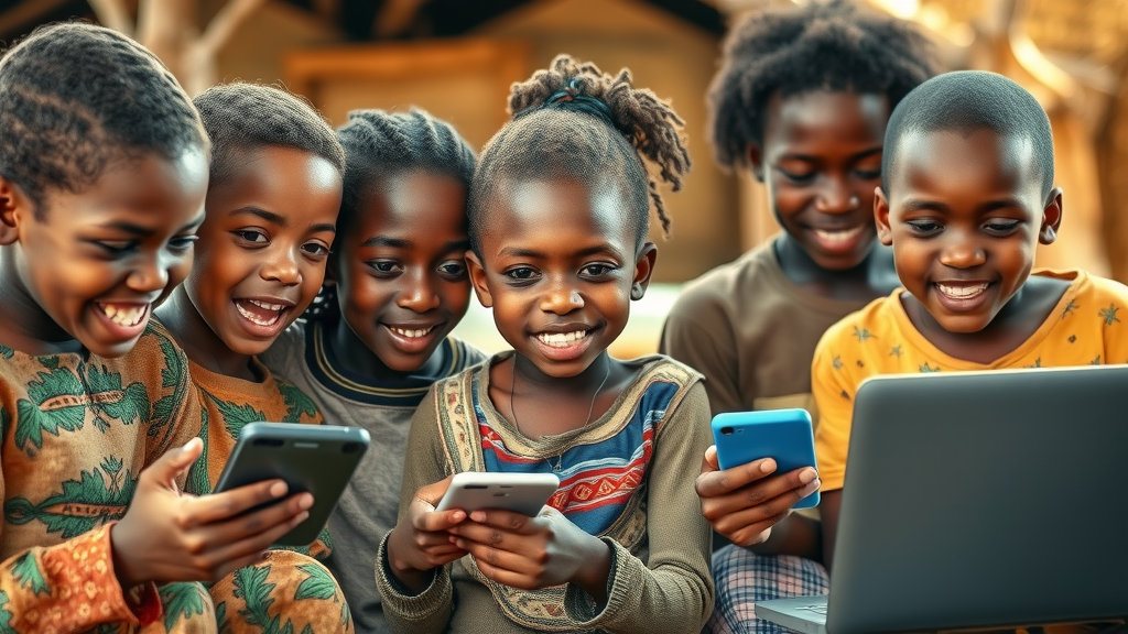 Diverse African rural and urban communities using mobile devices and laptops for inclusive machine learning Africa initiatives