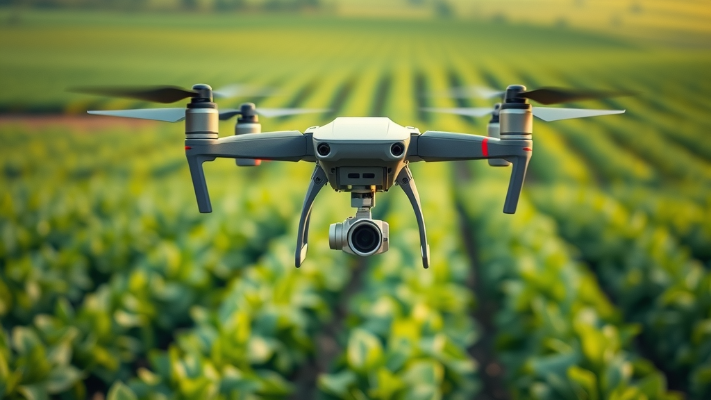 African AI companies, drone technology in agriculture, African farmer with drone over crops