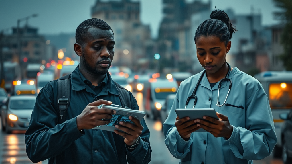 African AI developers and medics coordinating disaster relief with technology