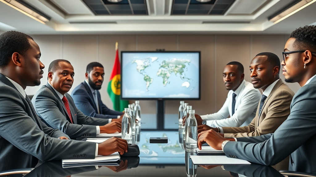 African policymakers collaborating on AI at a roundtable, African Union