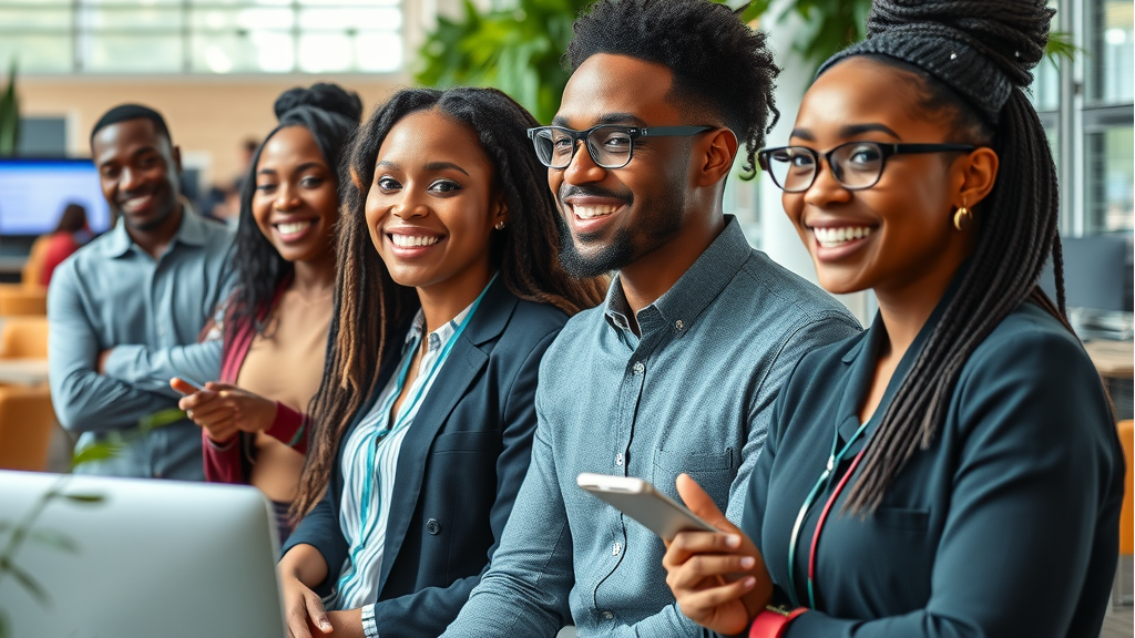 Collaborative ICT innovators connecting at the Uganda national ICT innovation hub